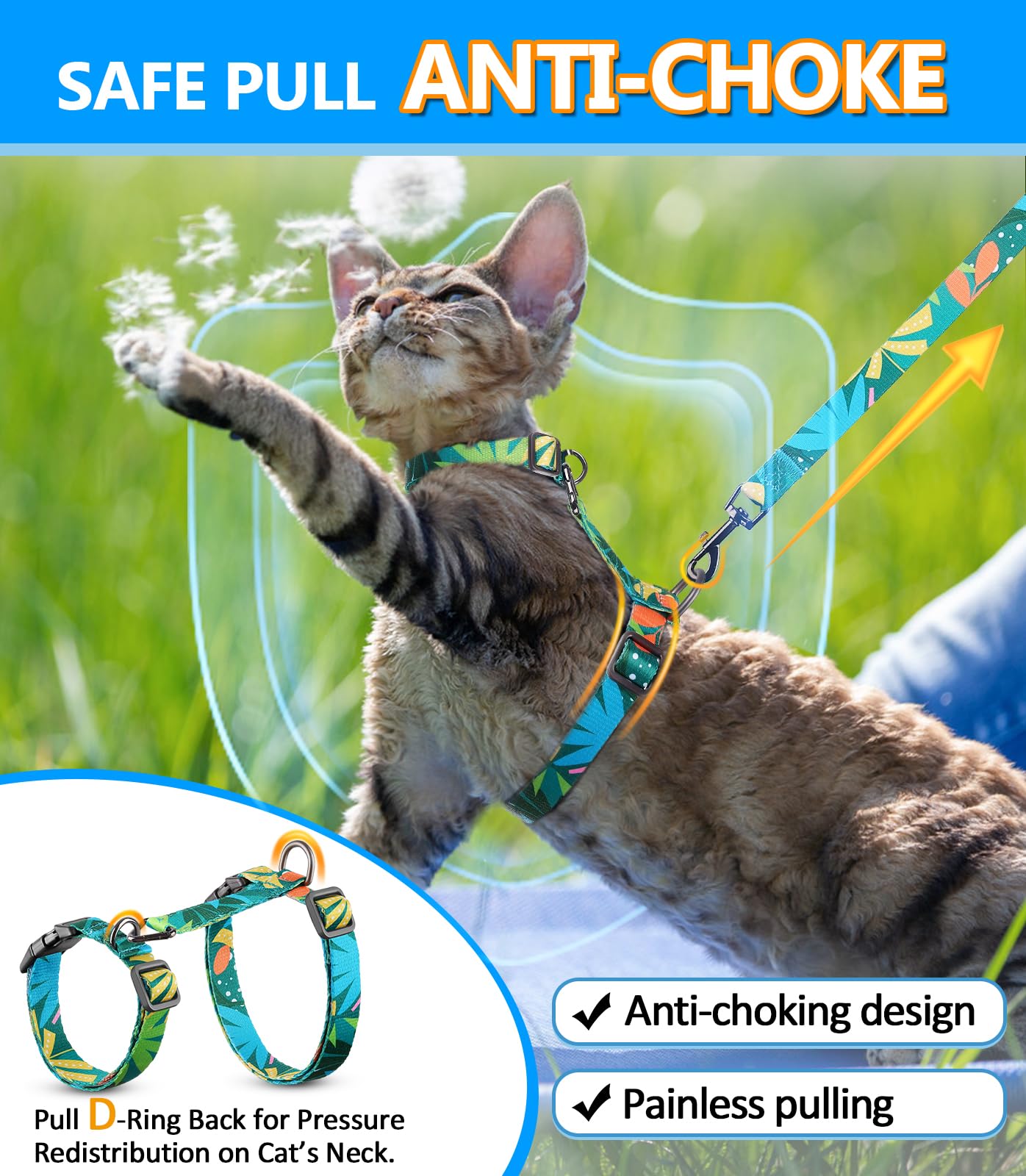 Ajuste amplio Halypet, compatible con la mayoría de gatos.
