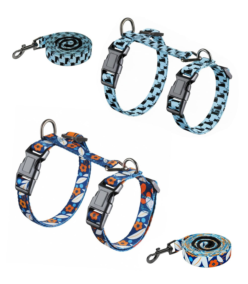 Halypet arnés para gatos, dos-pack, ajuste cómodo para paseos.