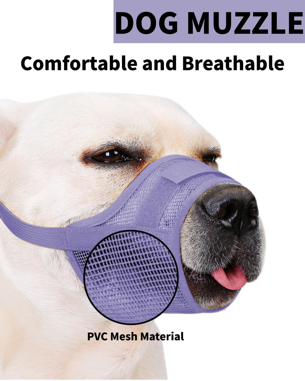 Hamibus mordaza para perro con ajuste ajustable en cuello y cabeza.