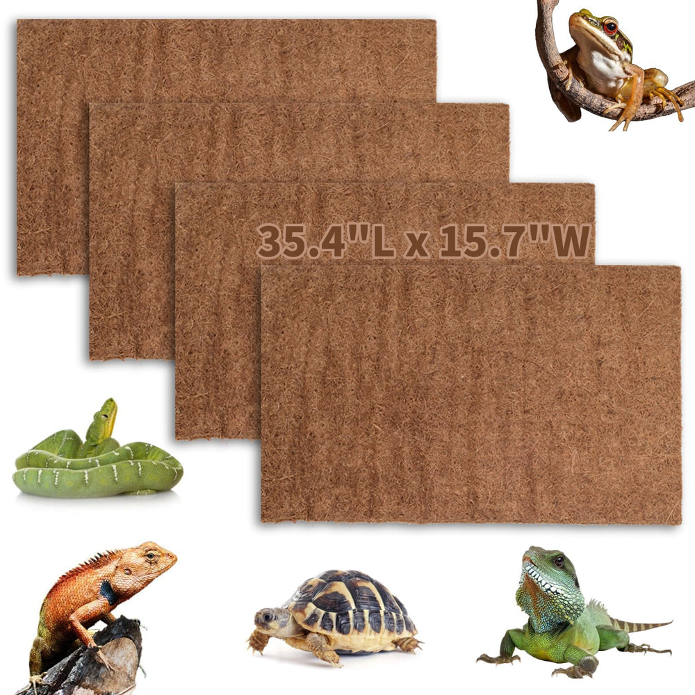 Hamiledyi Alfombra de coco natural para terrario, protege y ofrece confort a reptiles.