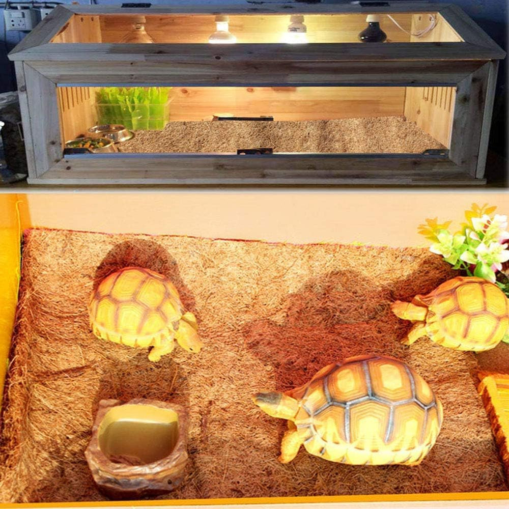 Hamiledyi Alfombra de gran tamaño 90x40 cm, cobertura amplia para terrarios.