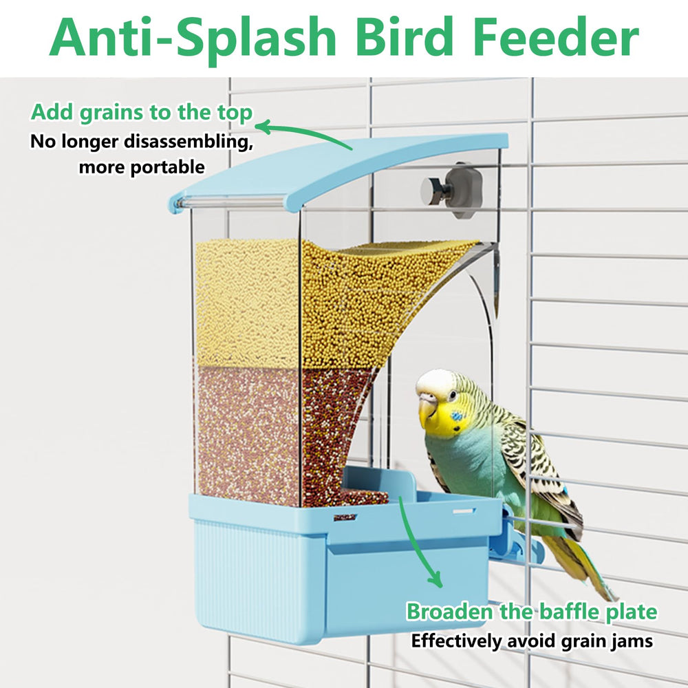 Hamiledyi alimentador automático para aves, tapa de acceso fácil para rellenar sin estrés
