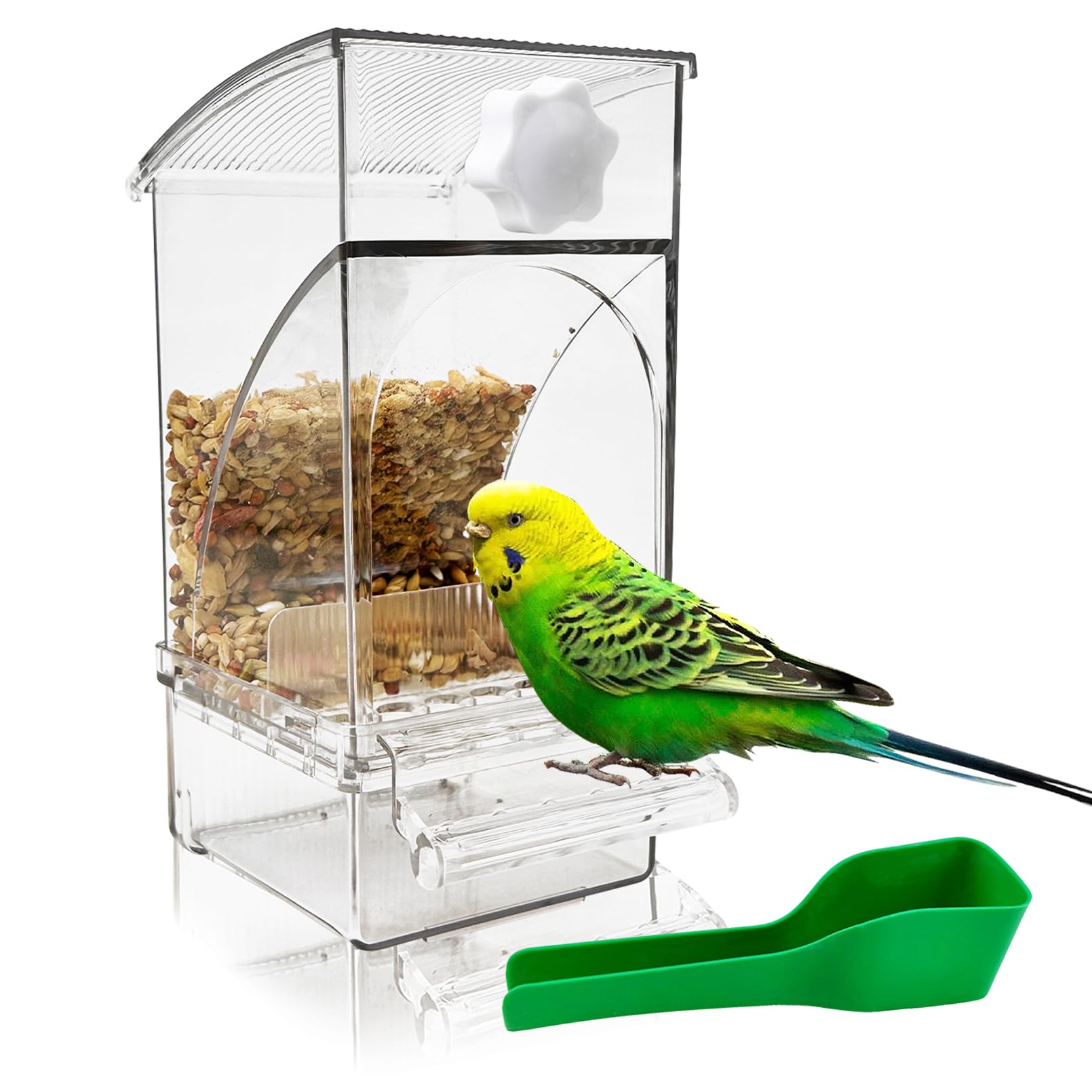 Hamiledyi alimentador automatico aves transparente facilita ver la comida