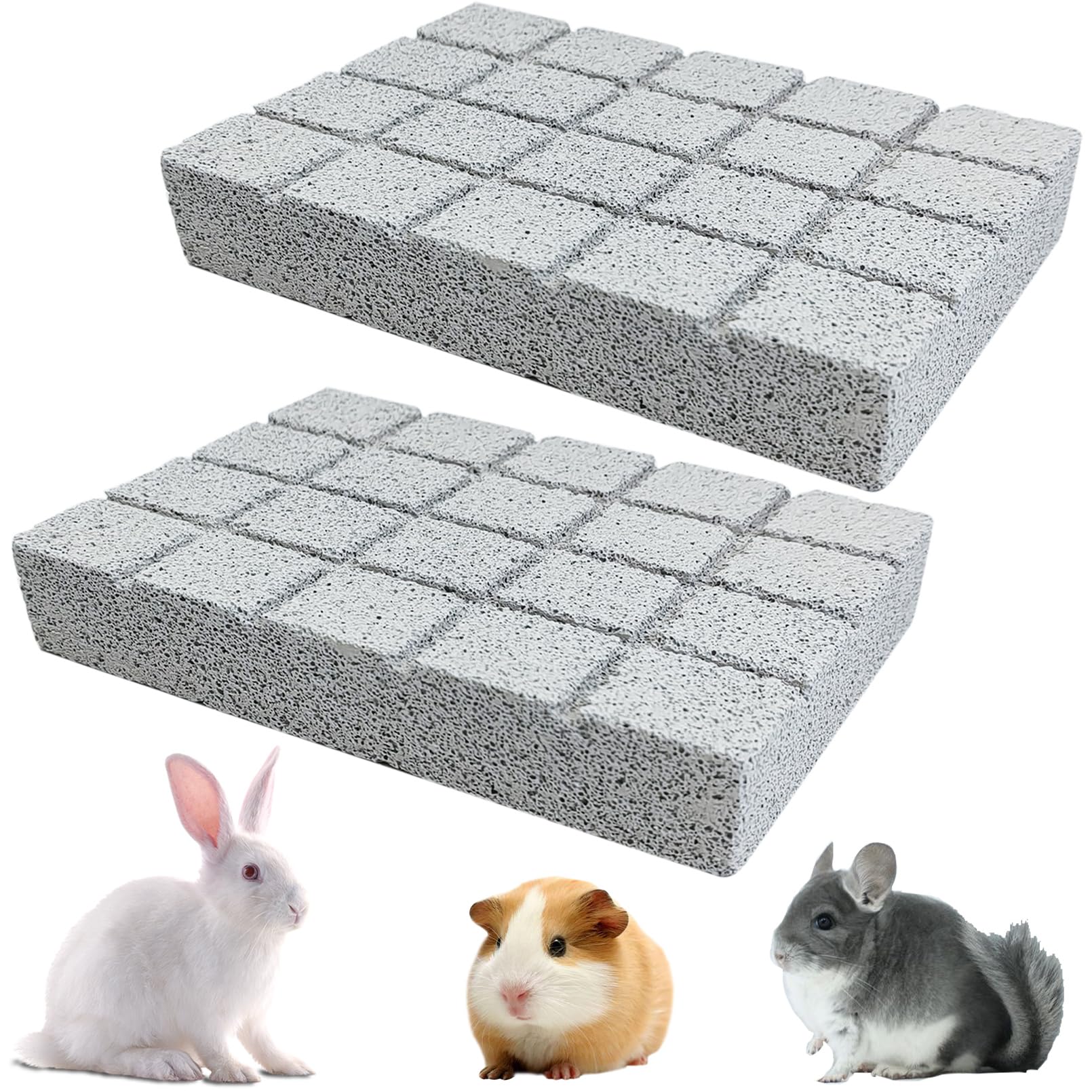 Hamiledyi: almohadilla rascar conejo, piedra de lava natural para uñas y dientes.