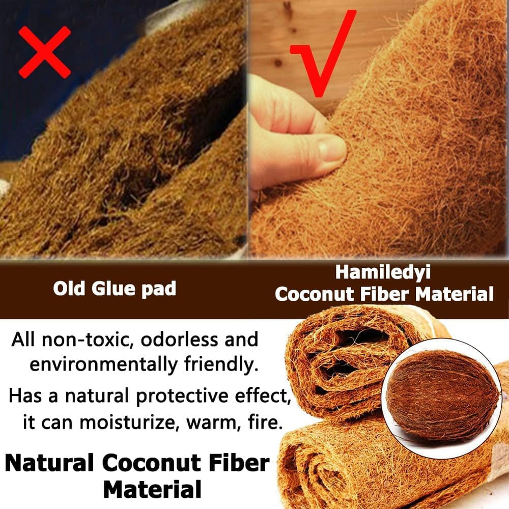 Hamiledyi Fibra de coco resistente, duradera y de fácil limpieza para terrarios.