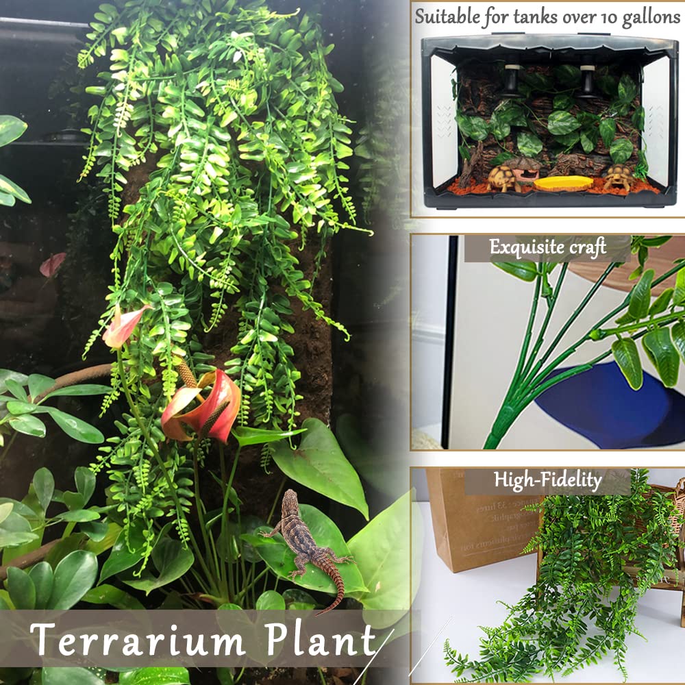 Conjunto decorativo para terrario Hamiledyi con ramas y hojas