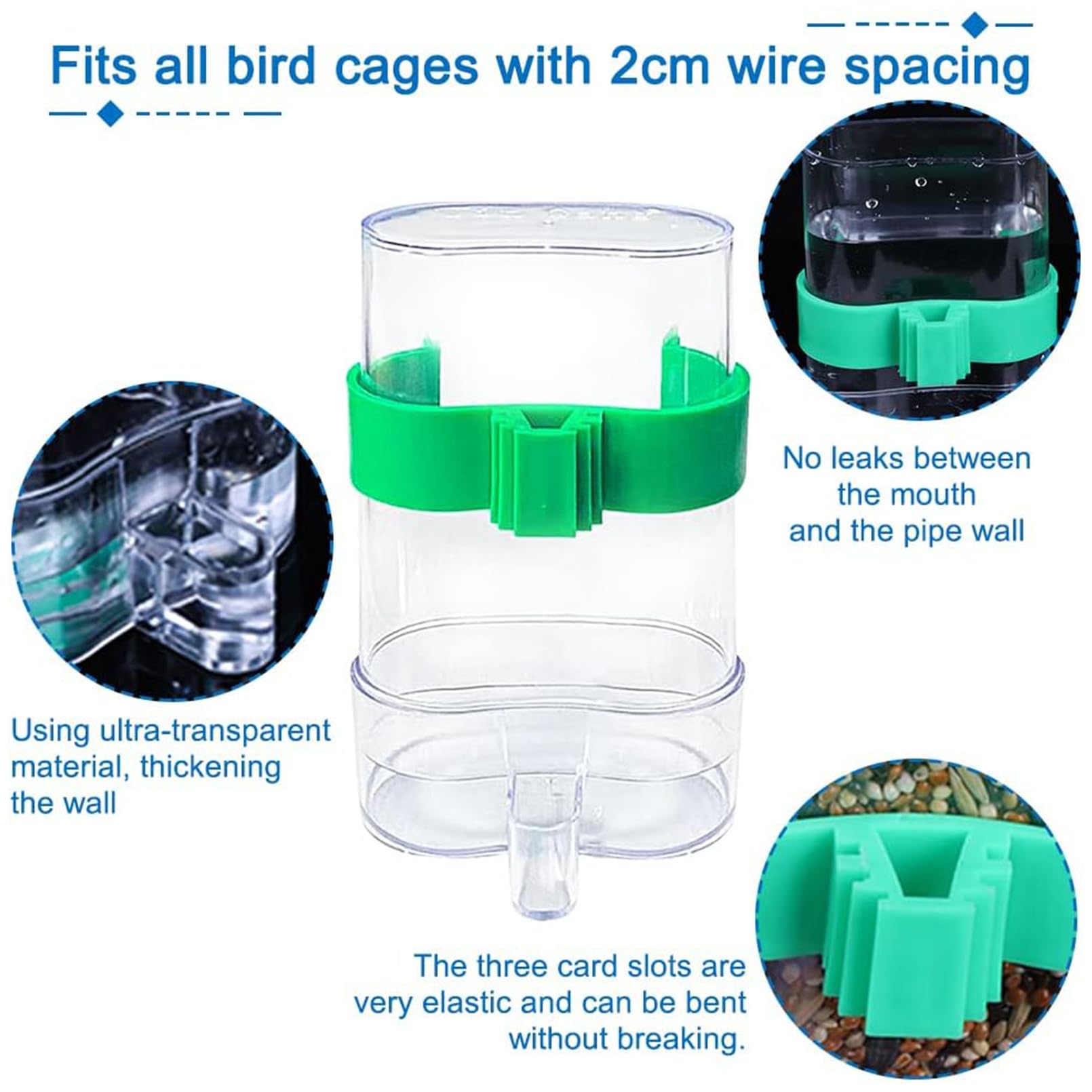 Hamiledyi dispensador de agua para aves con diseño 360