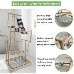 Hamiledyi escalera para aves, facilita el acceso y la exploracion entre niveles
