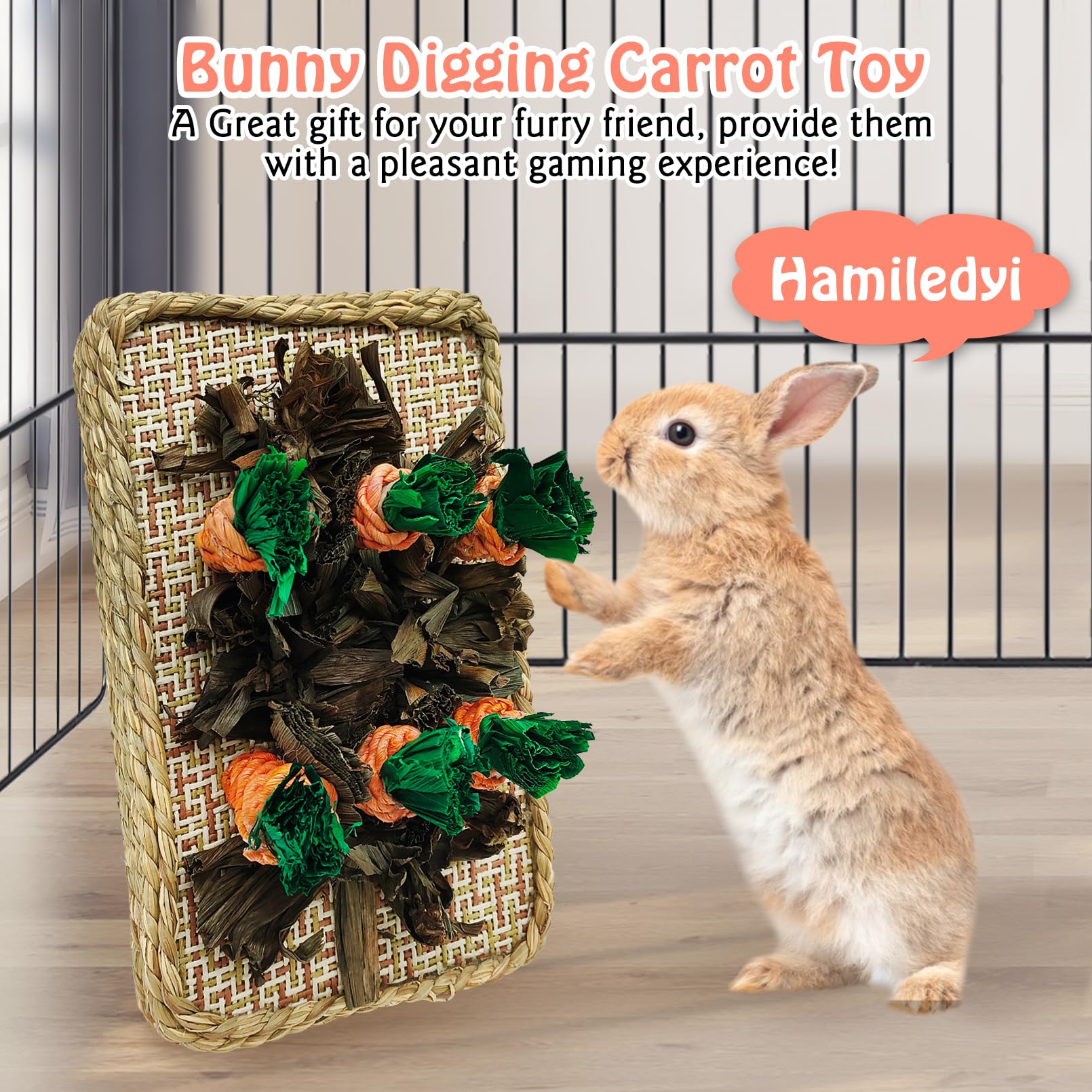 Hamiledyi Juguete interactivo para animales pequeños, promueve exploración diaria.