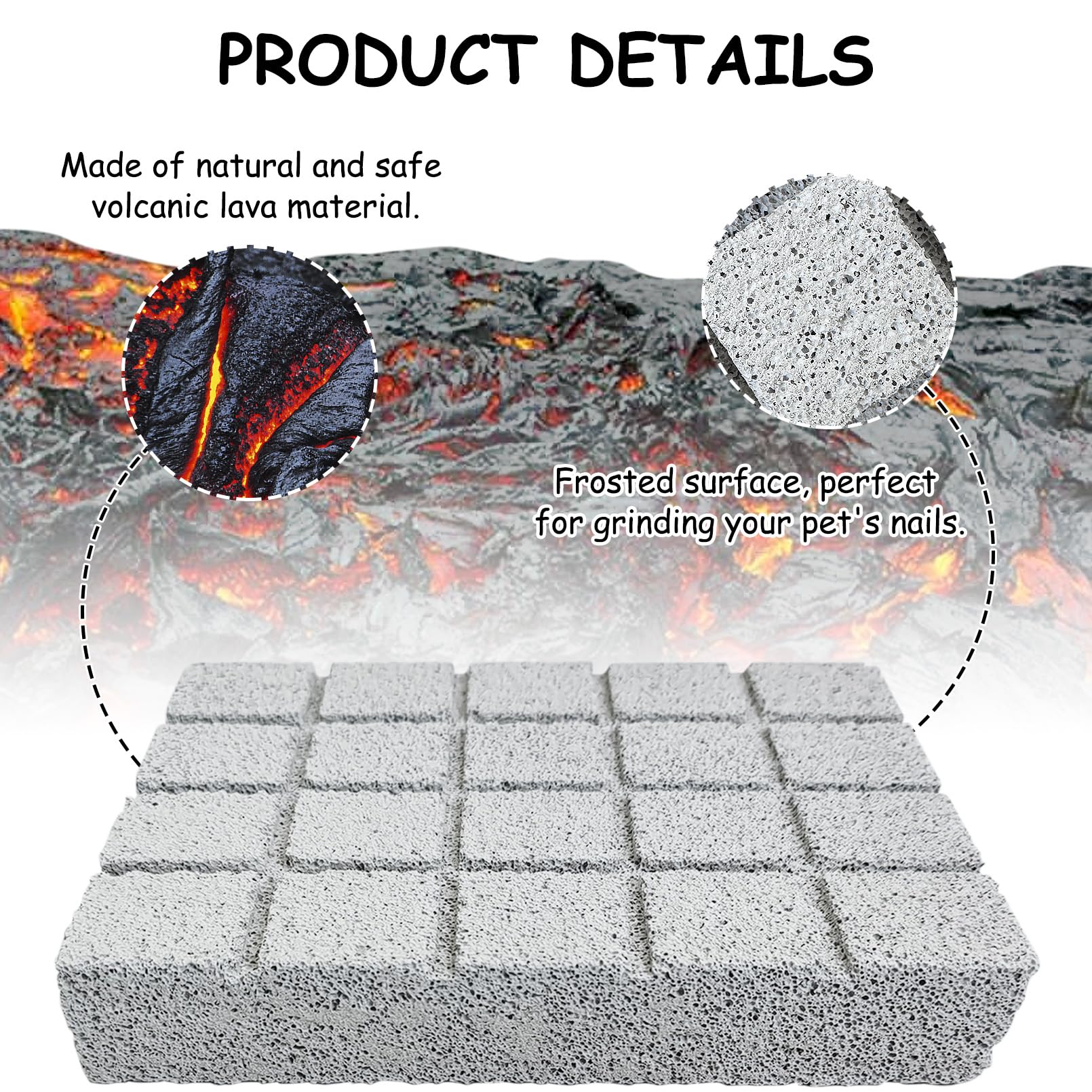 Hamiledyi: juguete masticación conejo, piedra lava para masticar y exploración.