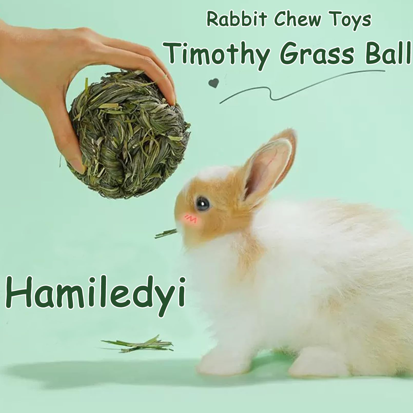 Hamiledyi bola masticación heno Timothy para gerbil, ideal para mordisqueo.