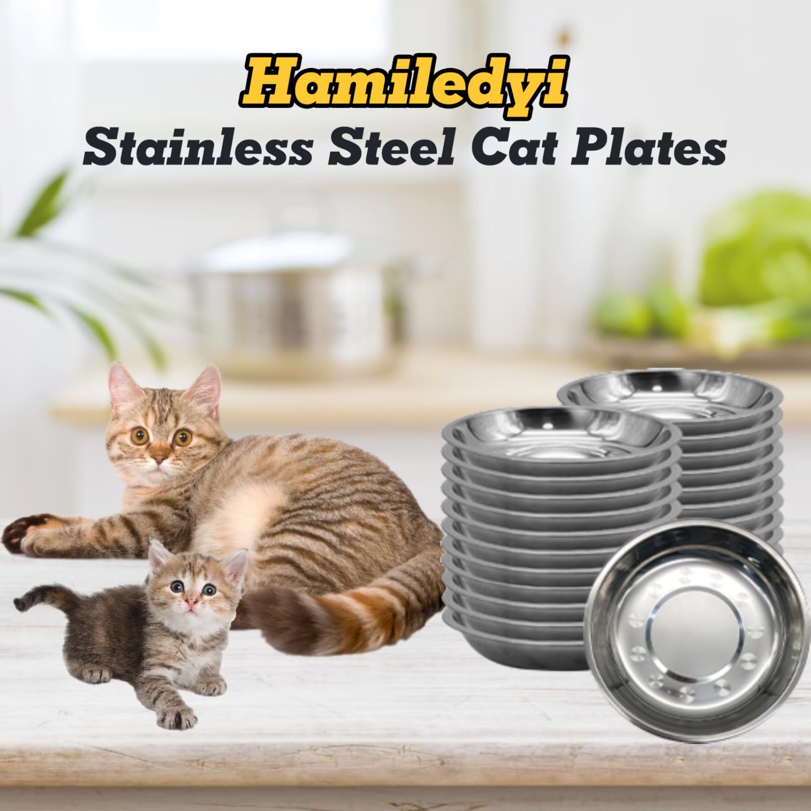 Hamiledyi pack de 24 tazones para gatos y perros