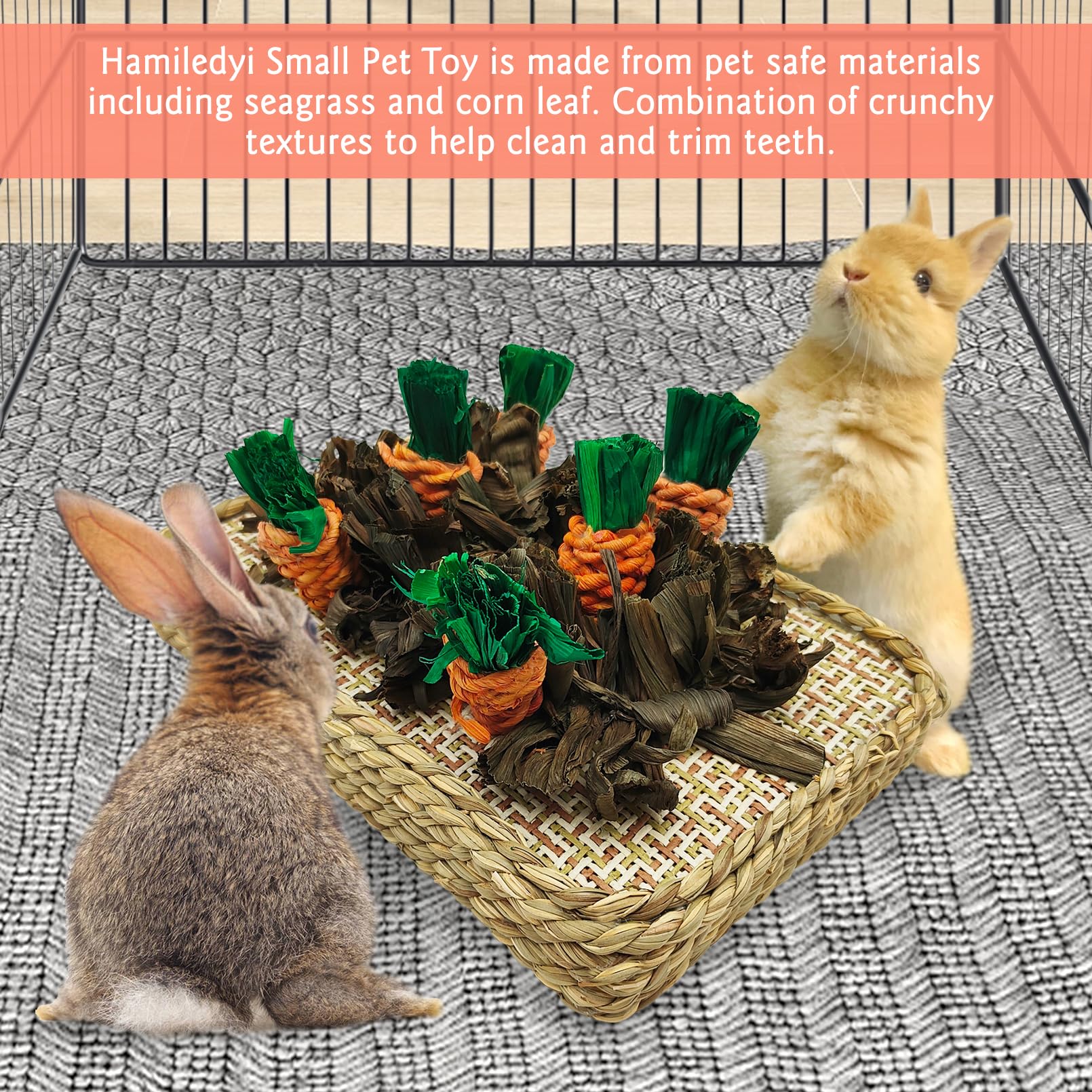 Hamiledyi Piezas zanahoria coloridas, juego interactivo para pequeñas mascotas.
