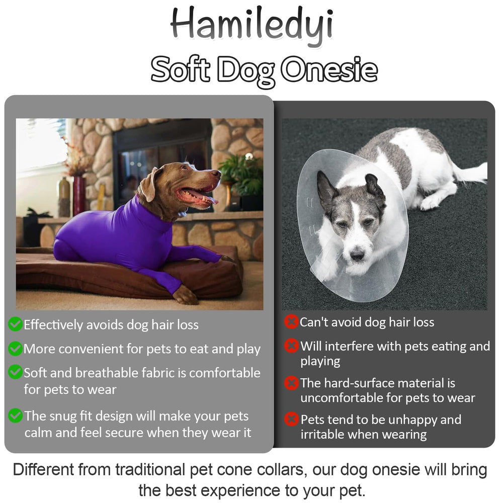 Hamiledyi pijama-perro-cobertura-total: cubre cuerpo y patas para menos pelos sueltos.