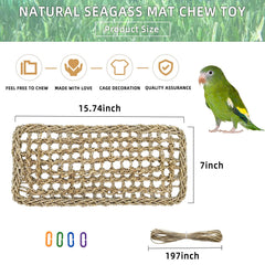 Hamiledyi red escalada tejida para aves: agarre cómodo para mayores o lesionadas.