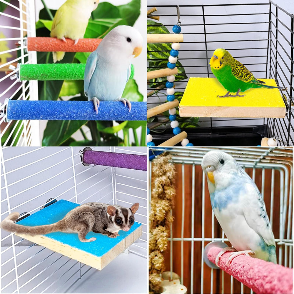 Hamiledyi tornillo-metalico-percha-pajaro: instalación segura en jaula
