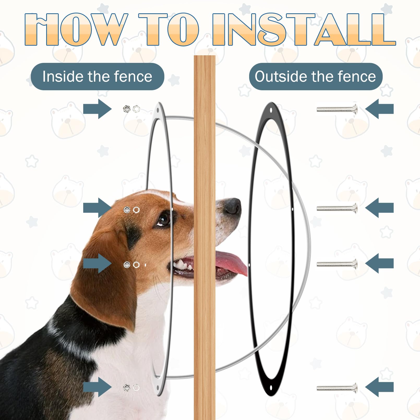 Hamiledyi ventana de vista externa para perros, promueve curiosidad segura.