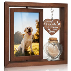 HAMUIERS marco giratorio de madera para fotos 4x6, exhibe recuerdos desde dos caras