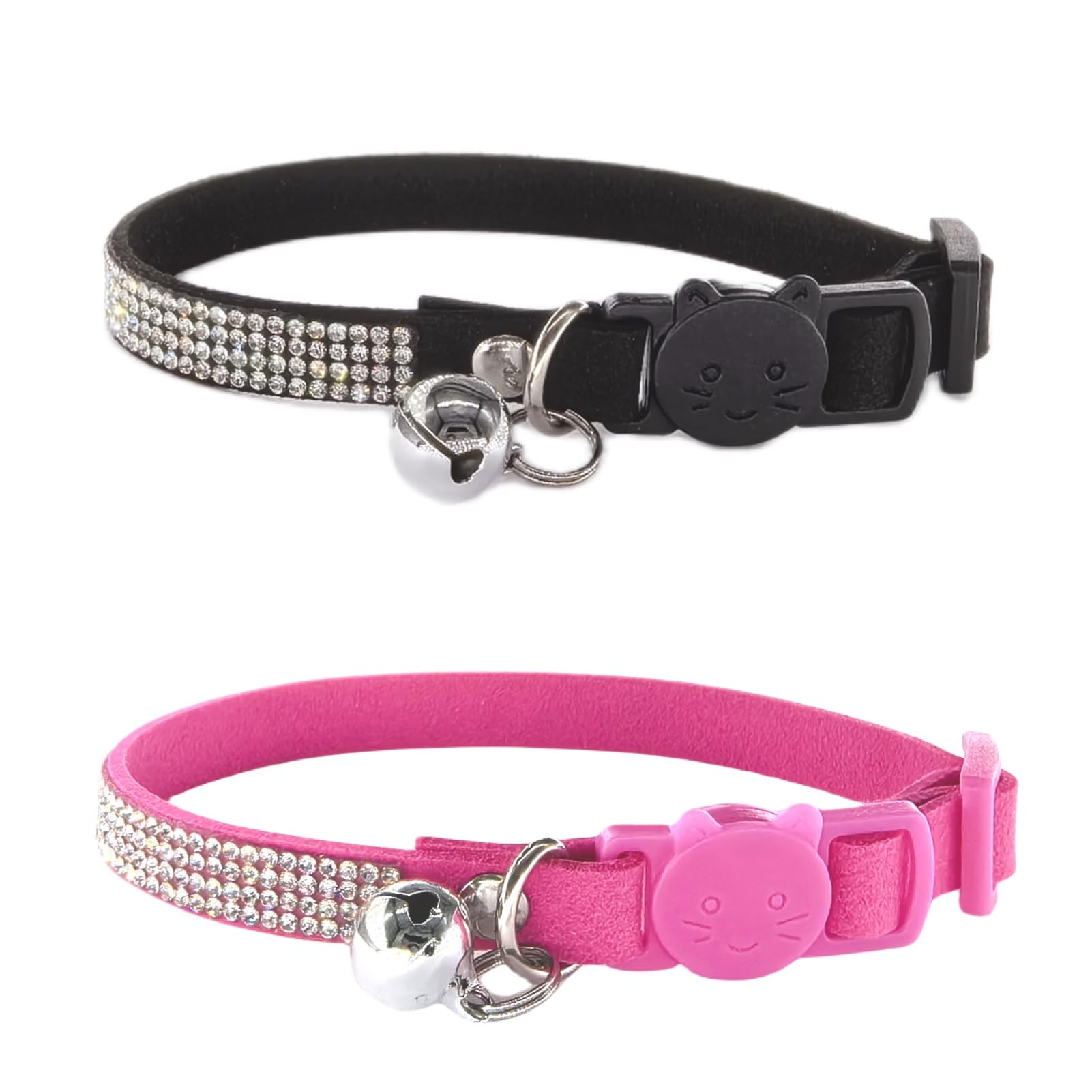 Collar HAMUSN con cristales que destacan el estilo del gato