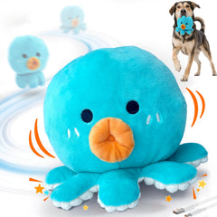 Juguete interactivo Hanarook Pulpo para perros, estimula juego activo y mente.