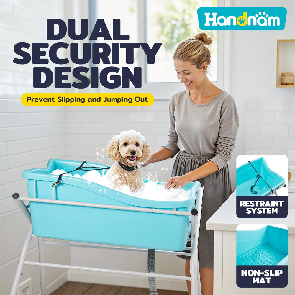 handnam tina perros dimensiones 30x17x11-6 espacio comodo para razas pequenas y medianas