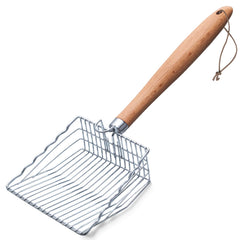 Handzee colador-arenero para gato con mango de madera, facilita la limpieza del arenero