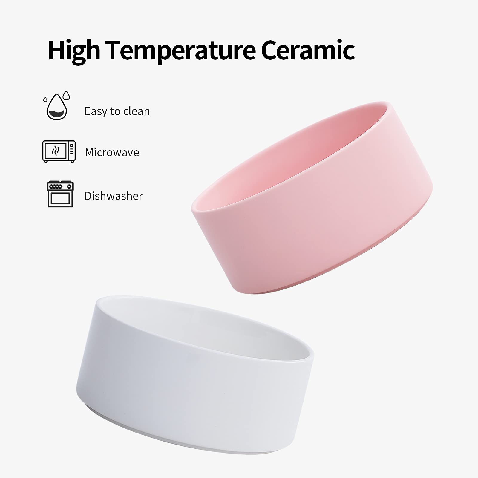 Tazón cerámico HANJION resistente al calor para uso diario.