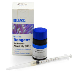 Reagentes HI772-26 premedidos de Hanna Instruments para pruebas fáciles de alcalinidad