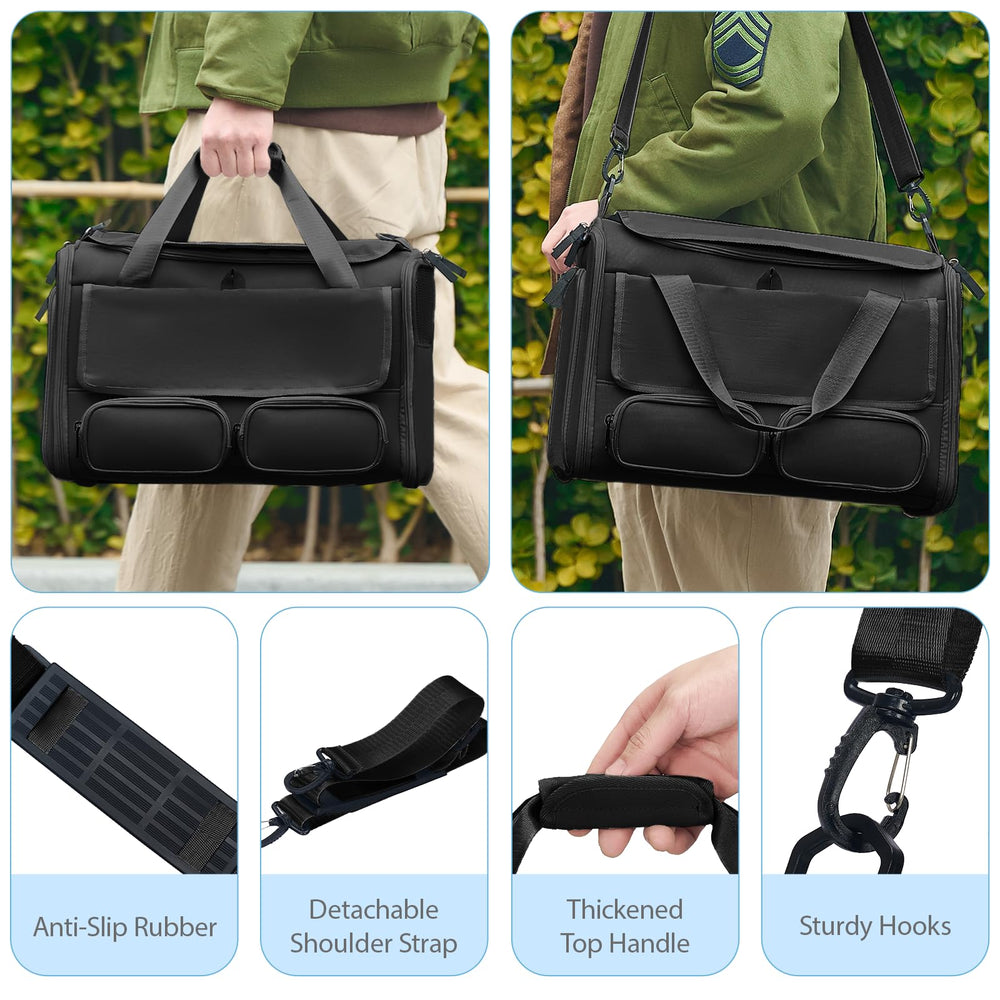 Hannadepot transportín colchón reversible y bolsillos para accesorios