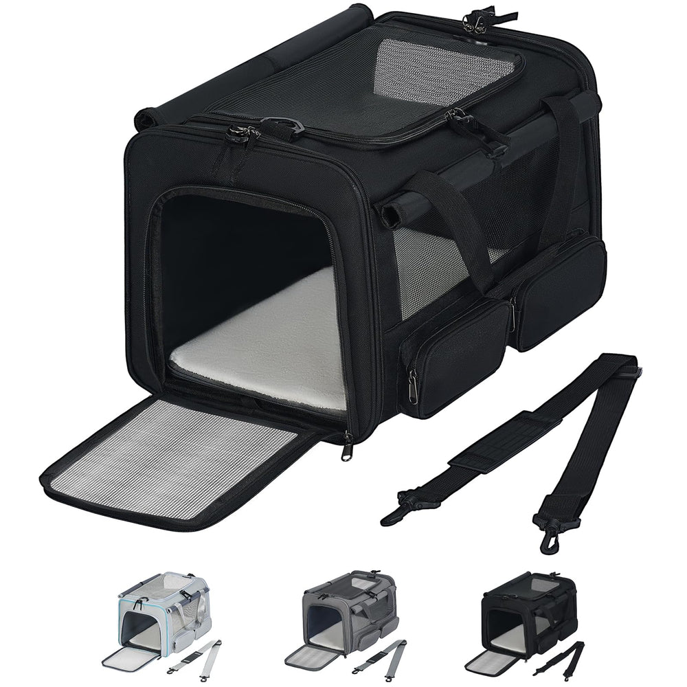 Hannadepot transportín interior amplio y plegable para gatos o perros pequeños, ideal para viajar