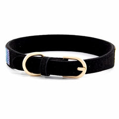 Collar Haoyueer ajuste-5-ojos-cristales negro, ofrece un ajuste seguro.