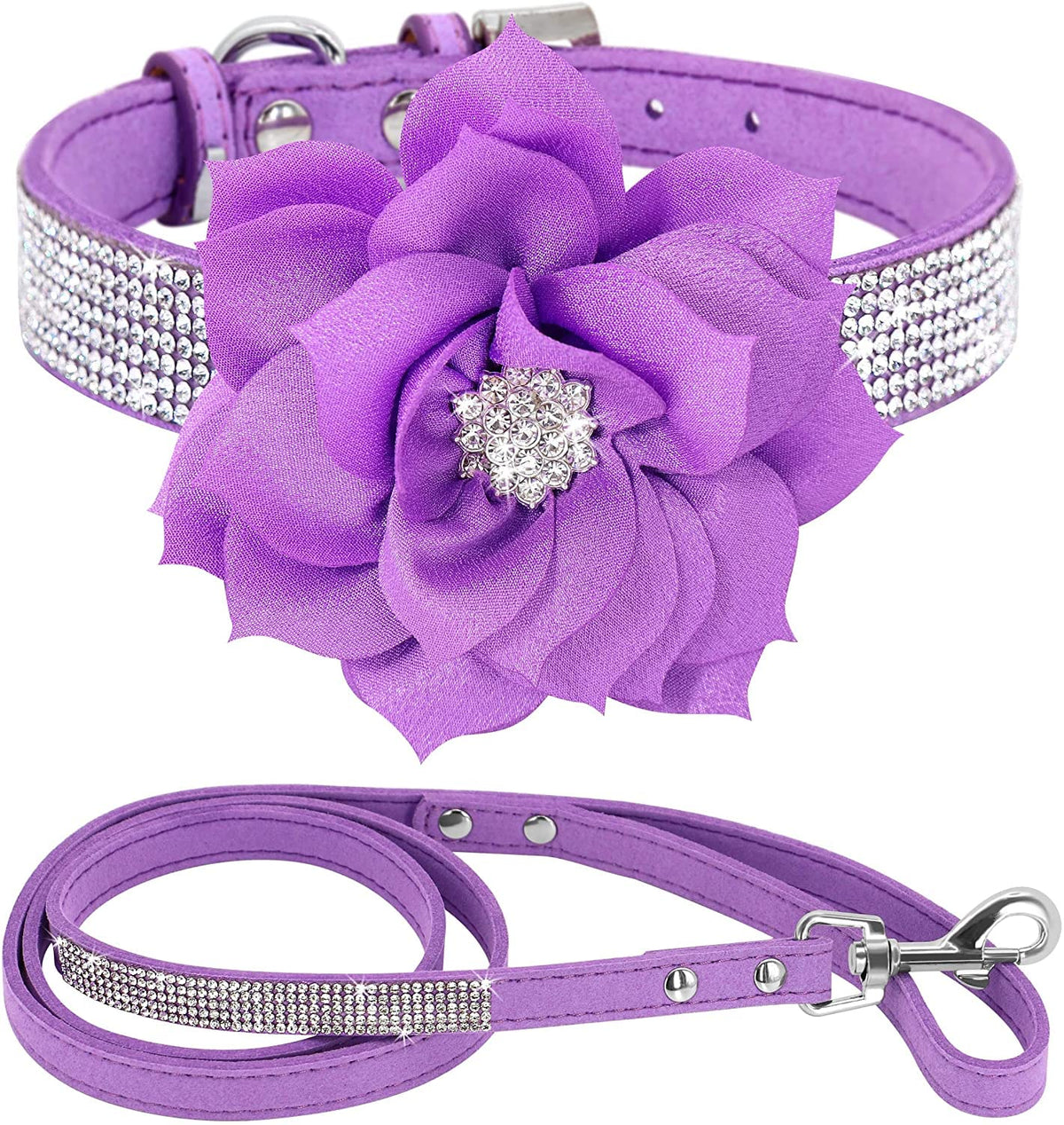Haoyueer collar-cristales-brillantes, ideal para paseos con estilo.