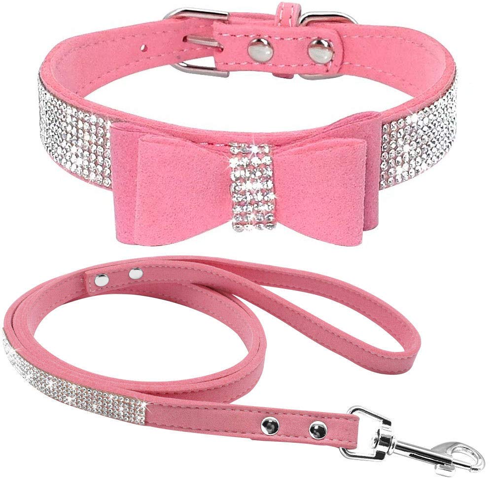 Collar Haoyueer con cristales brillantes para paseos con estilo.