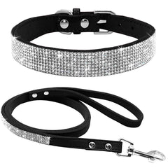 Collar Haoyueer con cristales brillantes para mascotas, estilo y comodidad en paseos diarios