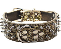 haoyueer collar cuero tachuelas espigas, resistente para paseos activos