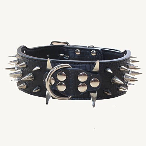 Collar Haoyueer de cuero sintético de doble capa, ligero y duradero.
