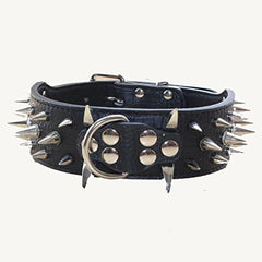 Collar Haoyueer de cuero sintético de doble capa, ligero y duradero.