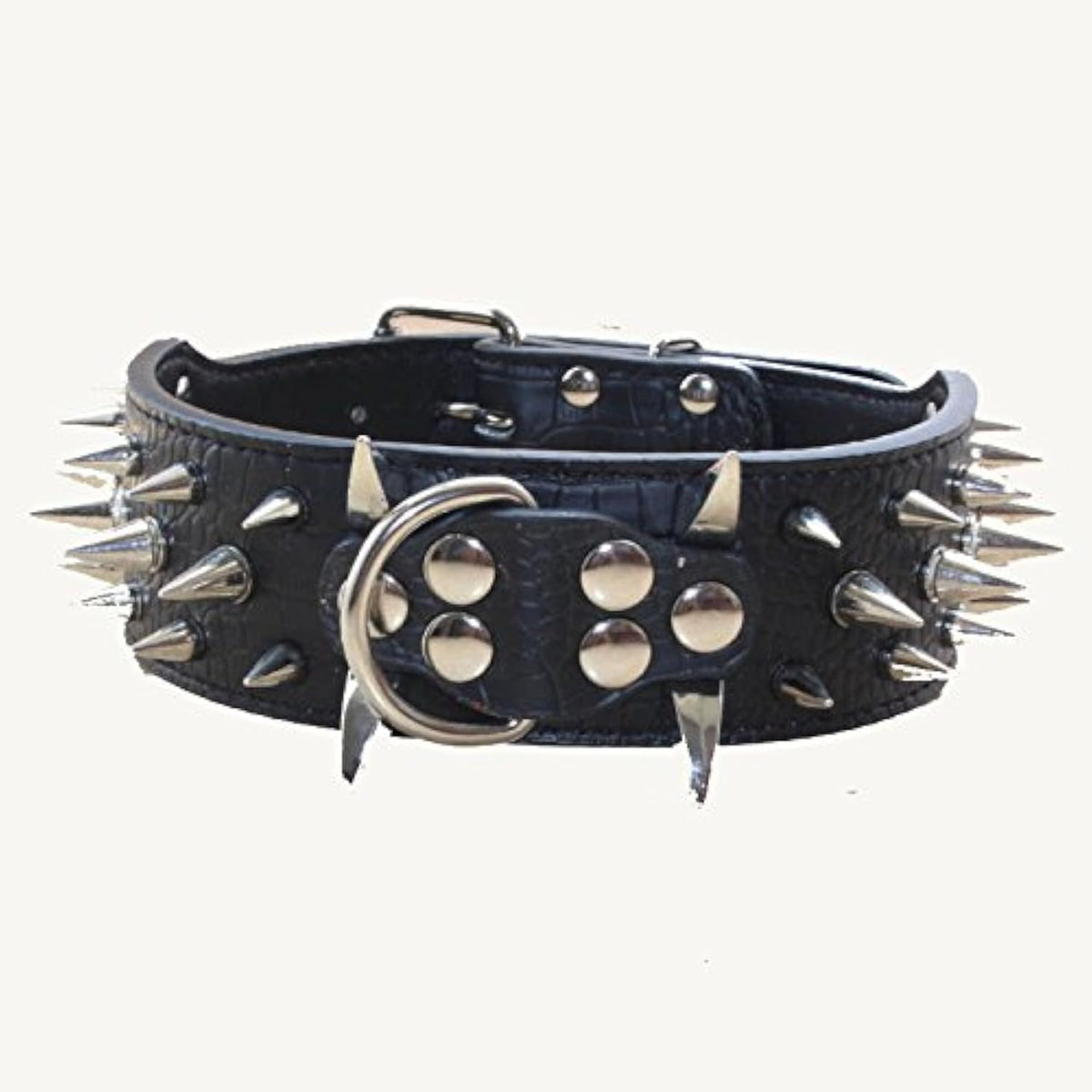 Collar Haoyueer para perros con tachuelas afiladas, estilo audaz para paseos.