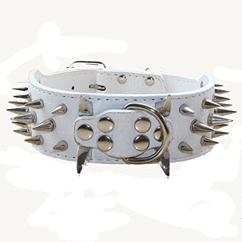 Collar haoyueer con picos espigas para perros grandes, estilo robusto y seguro.