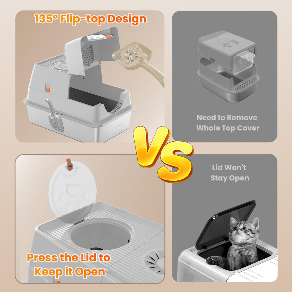HAPAW caja extragrande de 35L para varios gatos o gatos grandes.