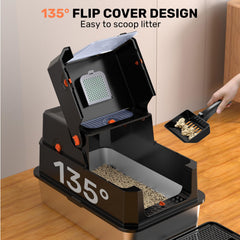 HAPAW caja de arena metal, diseño anti-derrame para mayor seguridad