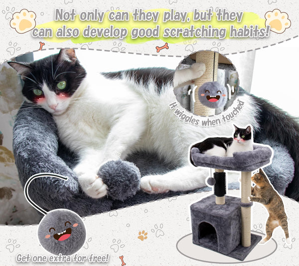 Hapineko arbol gatos fundas removibles lavables para limpieza
