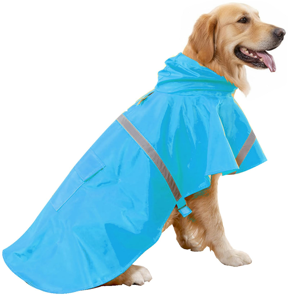 Abrigo HAPEE para perros, vista frontal, protección contra la lluvia