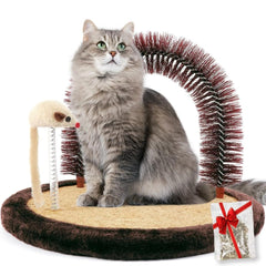 Happi N Pets auto-limpiador gato arco: masaje suave para el pelaje durante el acicalamiento.