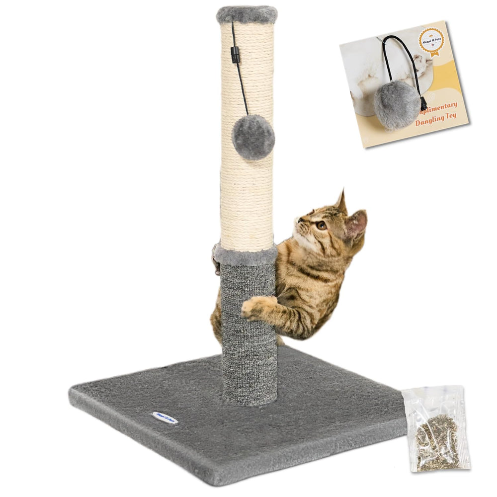 Happi N Pets Poste Rascador para Gatos con superficie de sisal para afilar uñas.