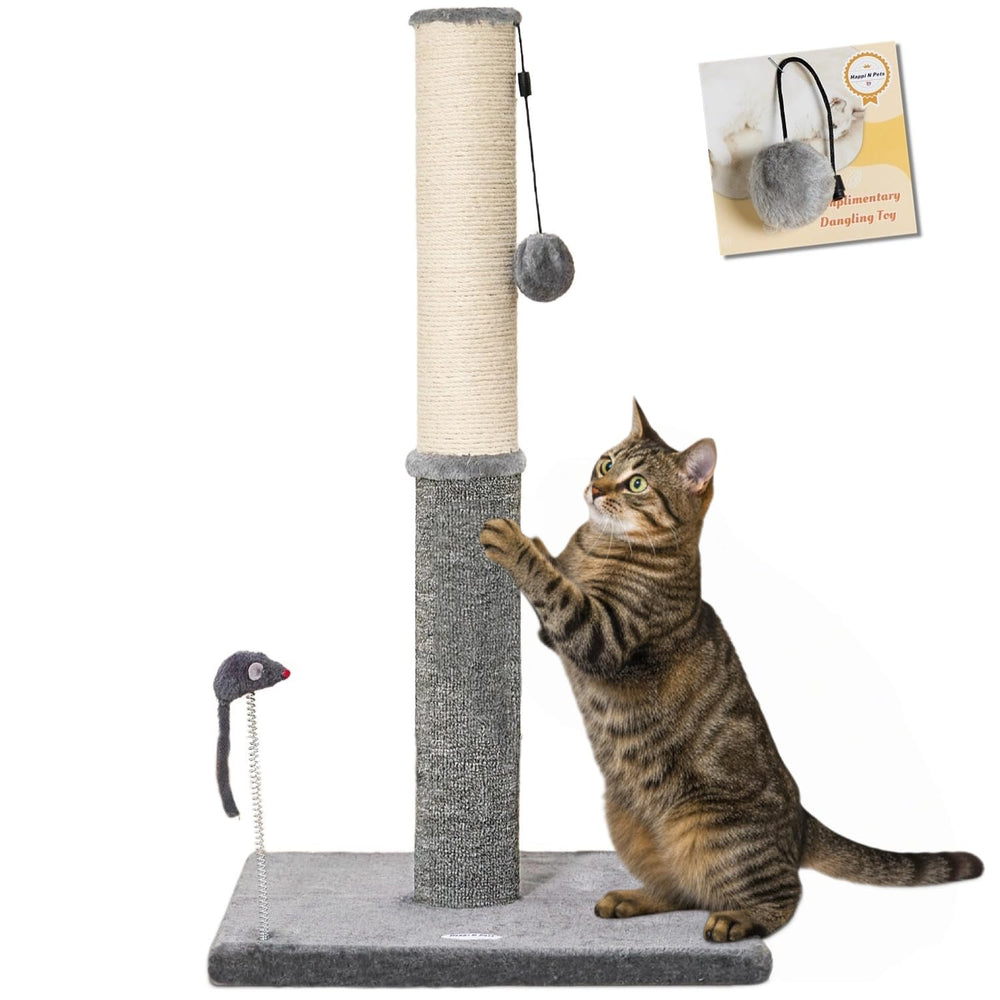 Happi N Pets poste rascador sisal 29-5 para afilar uñas y proteger muebles.