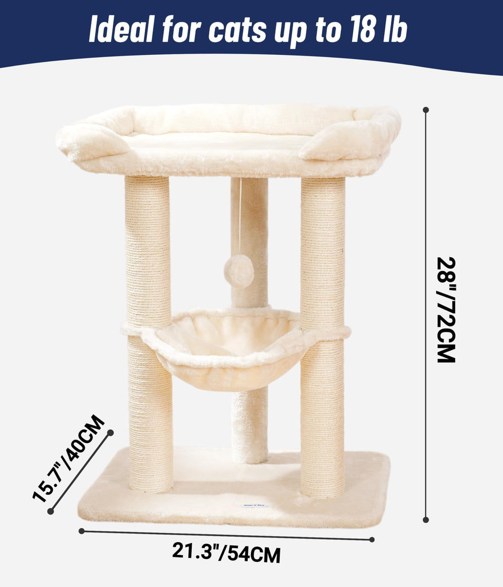 Poste de rasguño Happi N Pets con sisal resistente para garras sanas.