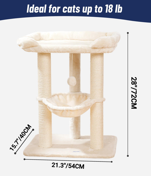 Poste de rasguño Happi N Pets con sisal resistente para garras sanas.