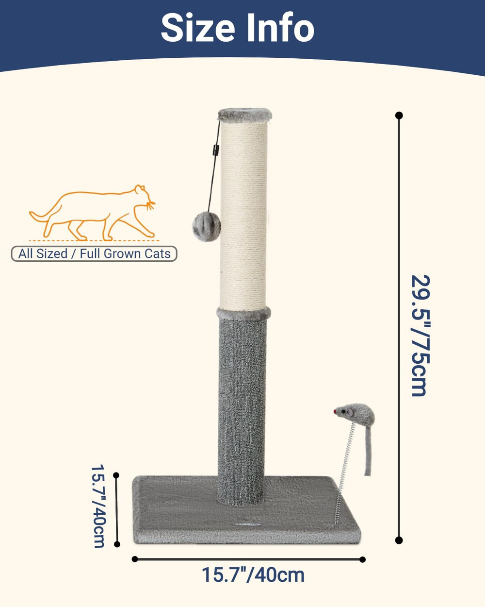 Texturas dobles: sisal y alfombra para gatos exigentes.