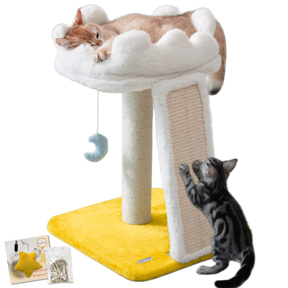 Happi N Pets torre nube gatos: estructura estable para trepar y descansar